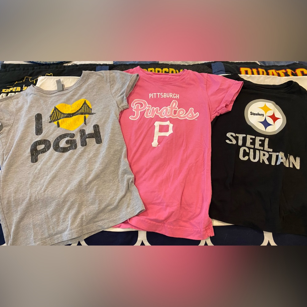 Three Girls Pittsburgh T-Shirts - Pirates, Steelers, I Love PGH